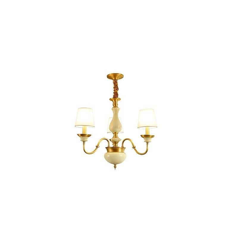 All Copper Chandelier Jade Decorative Chandelier