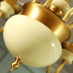 All Copper Chandelier Jade Decorative Chandelier
