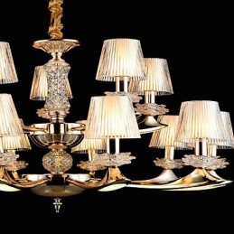 Pendant Light Zinc Alloy Feature for Crystal Mini Style Metal Indoors Shops 15 Bulbs