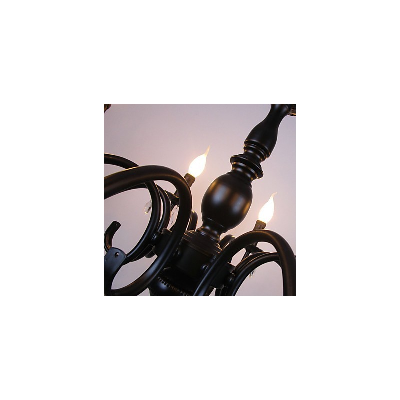 European Style Chandelier Candle Crystal Lamp Simple Iron Art Lamp Decorative Lamp