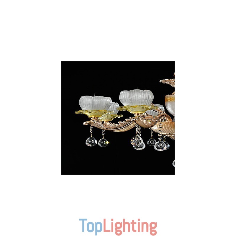 Traditional Classic Zinc Alloy Feature for Crystal Mini Style Metal 8 Bulbs Chandelier