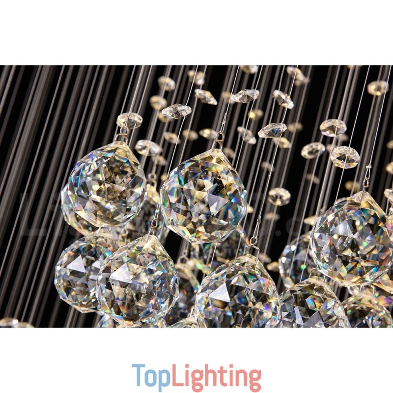 Extra Length 5 Meter Crystal Long Drop Ceiling Pendant Light Modern Chandelier Home Hanging Lighting Chandelier Lamps Fixtures
