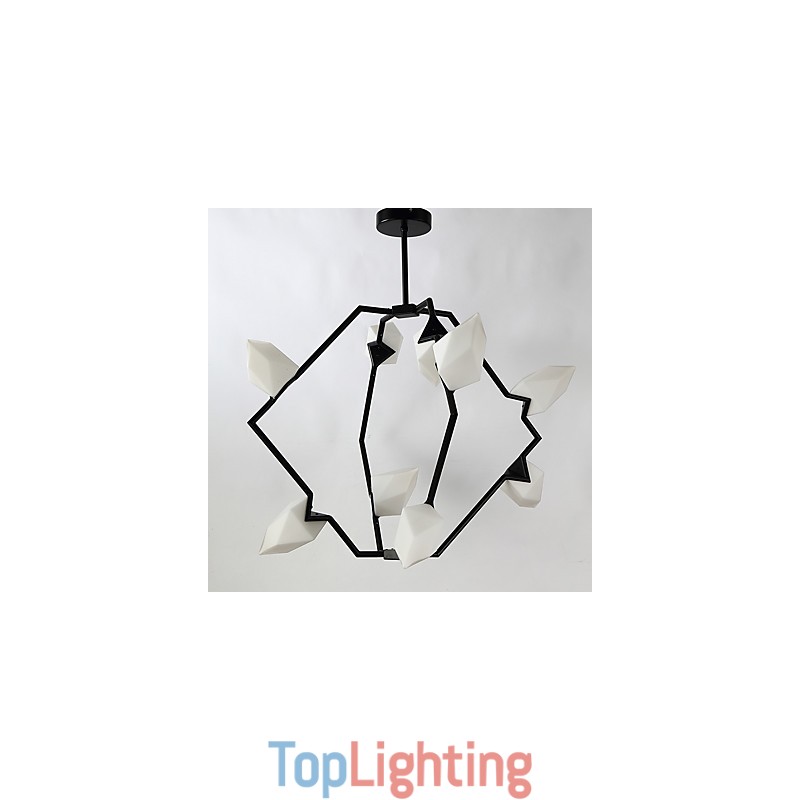 Nine Light Post Modern Metal with Glass Peach Chandelier Lamp the Canteen Decorate Pendant Lamp