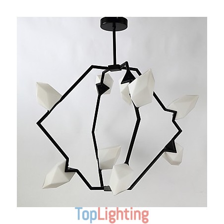 Nine Light Post Modern Metal with Glass Peach Chandelier Lamp the Canteen Decorate Pendant Lamp Nine Light Post Modern Metal with Glass Peach Chandelier Lamp the Canteen Decorate Pendant Lamp