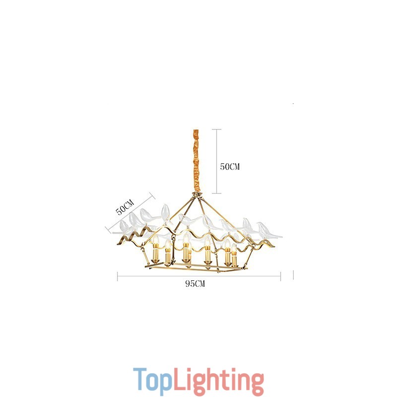 Modern Contemporary Brass Feature for Designers Metal Chandelier