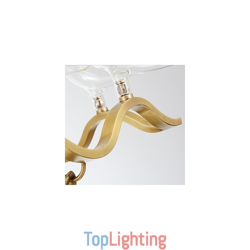 Modern Contemporary Brass Feature for Designers Metal Chandelier