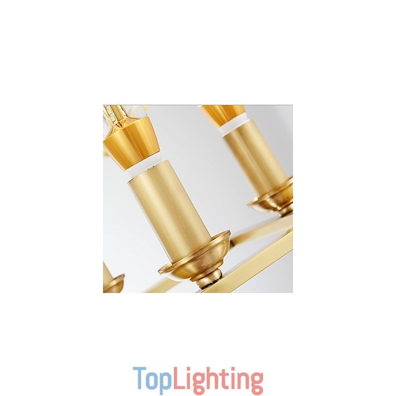 Modern Contemporary Brass Feature for Designers Metal Chandelier