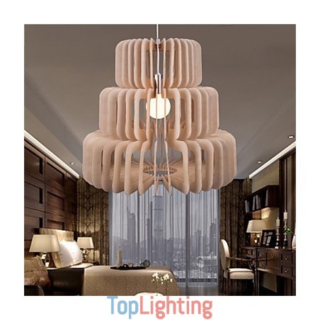 Vintage Three Layer Cake Wood Chandelier Vintage Three Layer Cake Wood Chandelier
