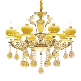 European Style Atmosphere Zinc Alloy Crystal Home Chandelier