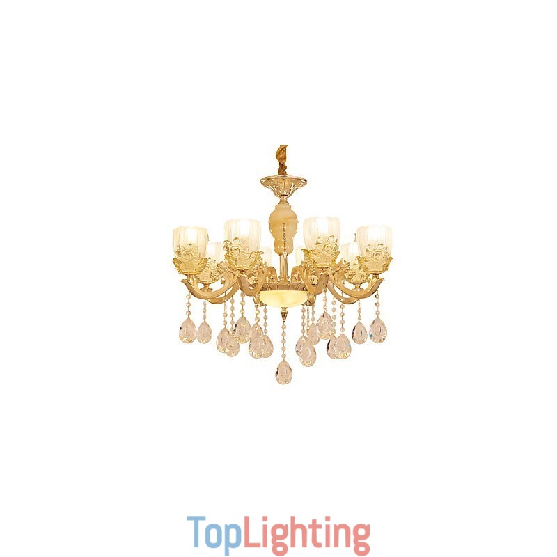 European Style Atmosphere Zinc Alloy Crystal Home Chandelier