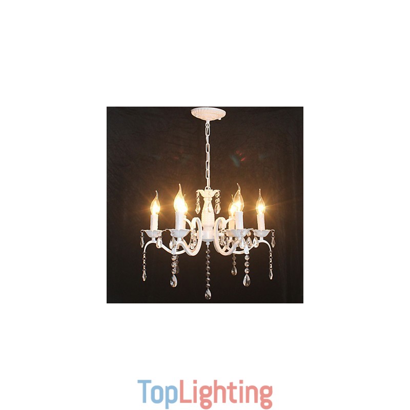 Chandelier Modern Crystal Mini Candle Style Iron Lamp Lamps