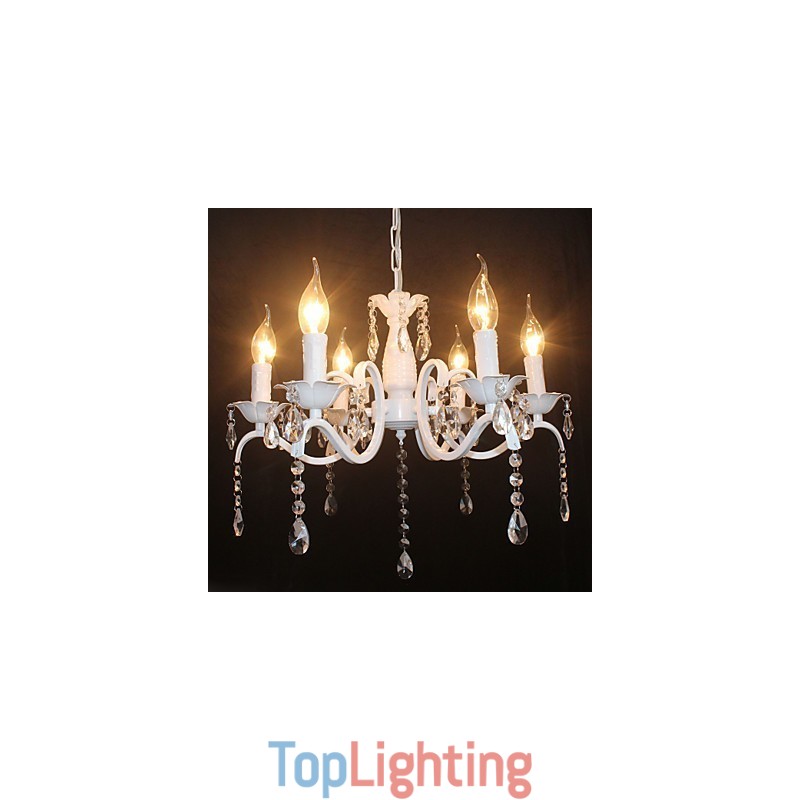 Chandelier Modern Crystal Mini Candle Style Iron Lamp Lamps
