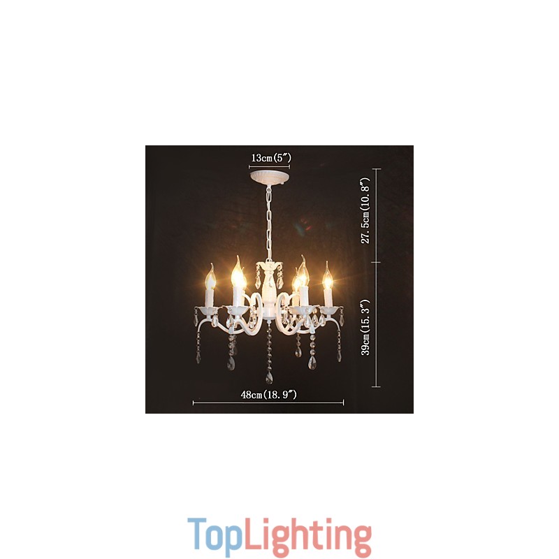 Chandelier Modern Crystal Mini Candle Style Iron Lamp Lamps