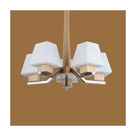 Modern Contemporary Electroplated Feature for Wood Bamboo Chandelier Modern Contemporary Electroplated Feature for Wood Bamboo Chandelier