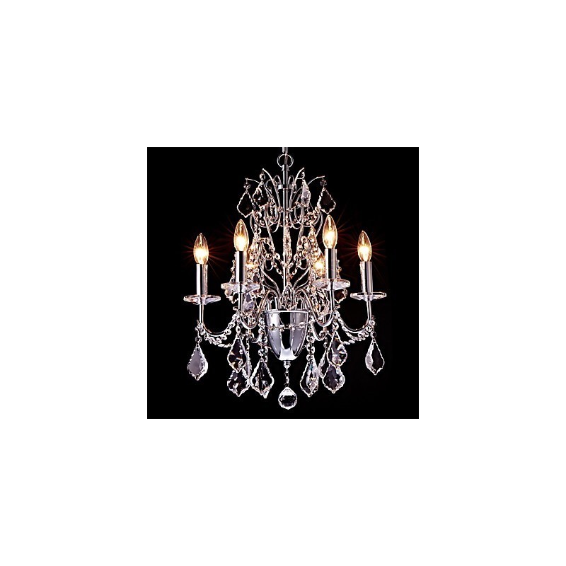 Modern Contemporary Traditional Classic Country Chrome Feature for Crystal Metal Chandelier