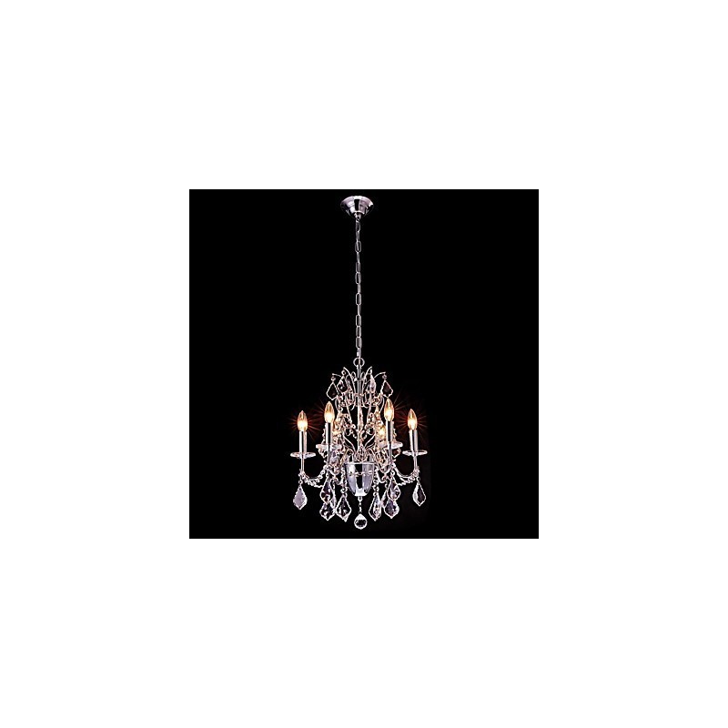 Modern Contemporary Traditional Classic Country Chrome Feature for Crystal Metal Chandelier