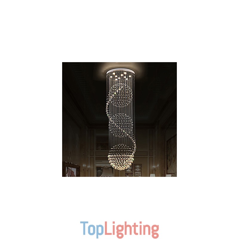 10 Light 2.5 Meter Length Long Drop Rain Drop Teardrop Modern Crystal Ceiling Chandelier Indoor Pendant Light