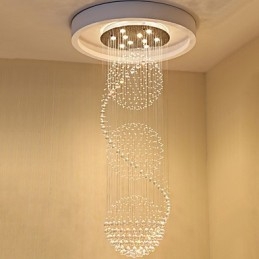 10 Light 2.5 Meter Length Long Drop Rain Drop Teardrop Modern Crystal Ceiling Chandelier Indoor Pendant Light