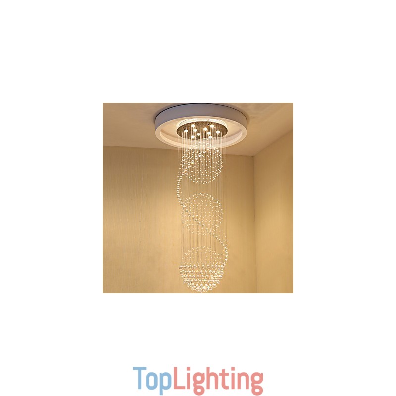 10 Light 2.5 Meter Length Long Drop Rain Drop Teardrop Modern Crystal Ceiling Chandelier Indoor Pendant Light