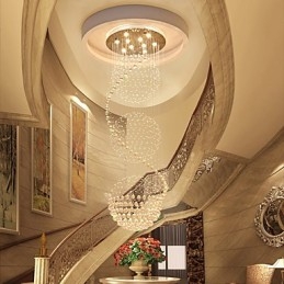 10 Light 2.5 Meter Length Long Drop Rain Drop Teardrop Modern Crystal Ceiling Chandelier Indoor Pendant Light