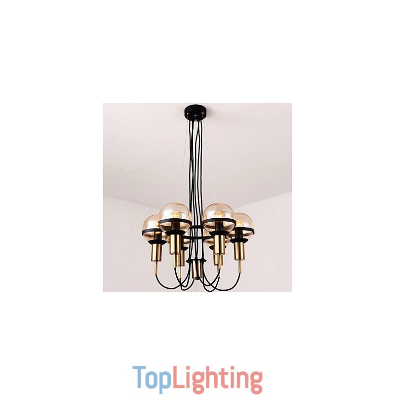 6 Light Personalized Chandelier with Glass Shade