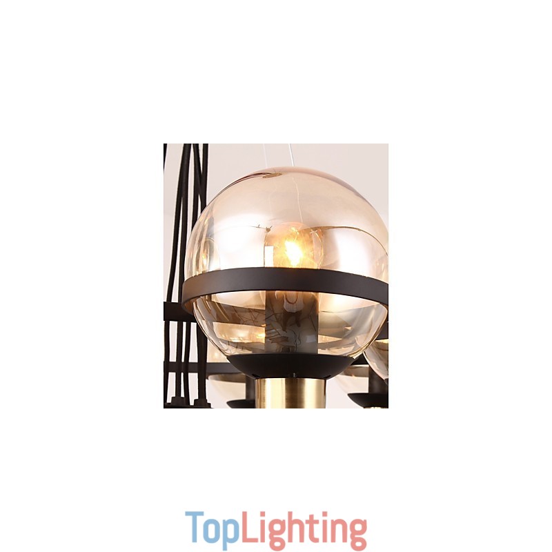 6 Light Personalized Chandelier with Glass Shade