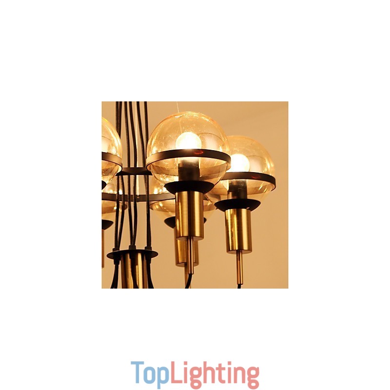 6 Light Personalized Chandelier with Glass Shade