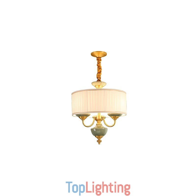 All Copper Chandelier Jade Decorative Chandelier