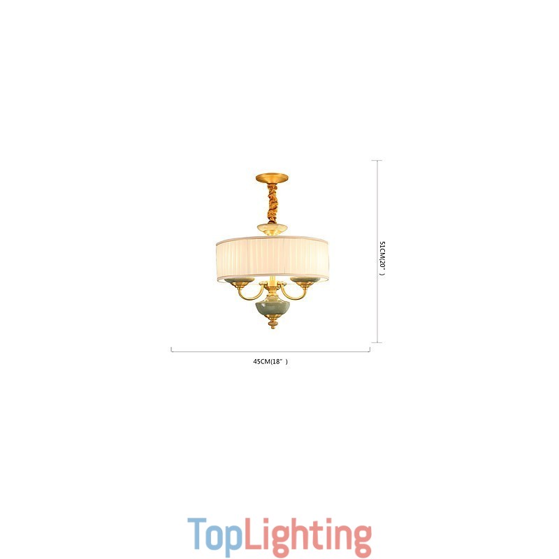 All Copper Chandelier Jade Decorative Chandelier