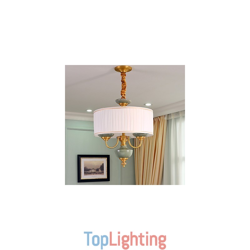 All Copper Chandelier Jade Decorative Chandelier