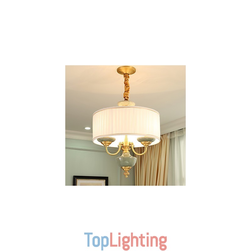 All Copper Chandelier Jade Decorative Chandelier
