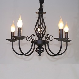 Modern Contemporary Traditional Classic Vintage Retro Others Feature for Mini Style Candle Style Metal Chandelier