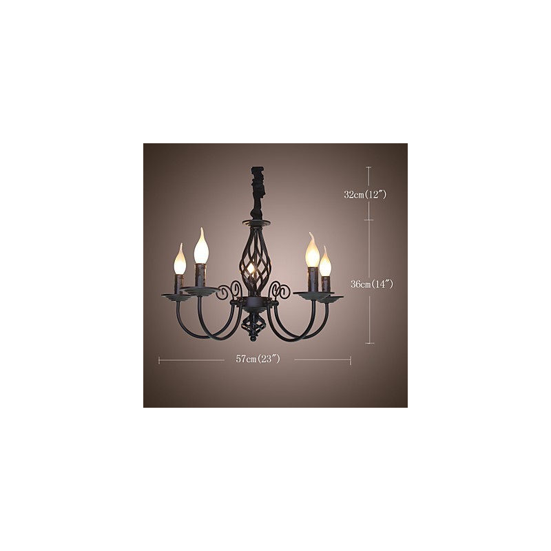 Modern Contemporary Traditional Classic Vintage Retro Others Feature for Mini Style Candle Style Metal Chandelier