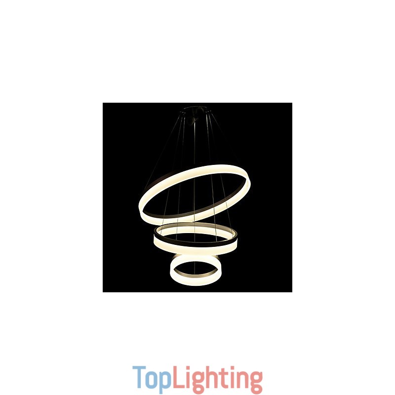 Round Chandelier Lights Lighting Modern Acrylic Lamps Luxurious Three Rings Ceiling Light Fixtures