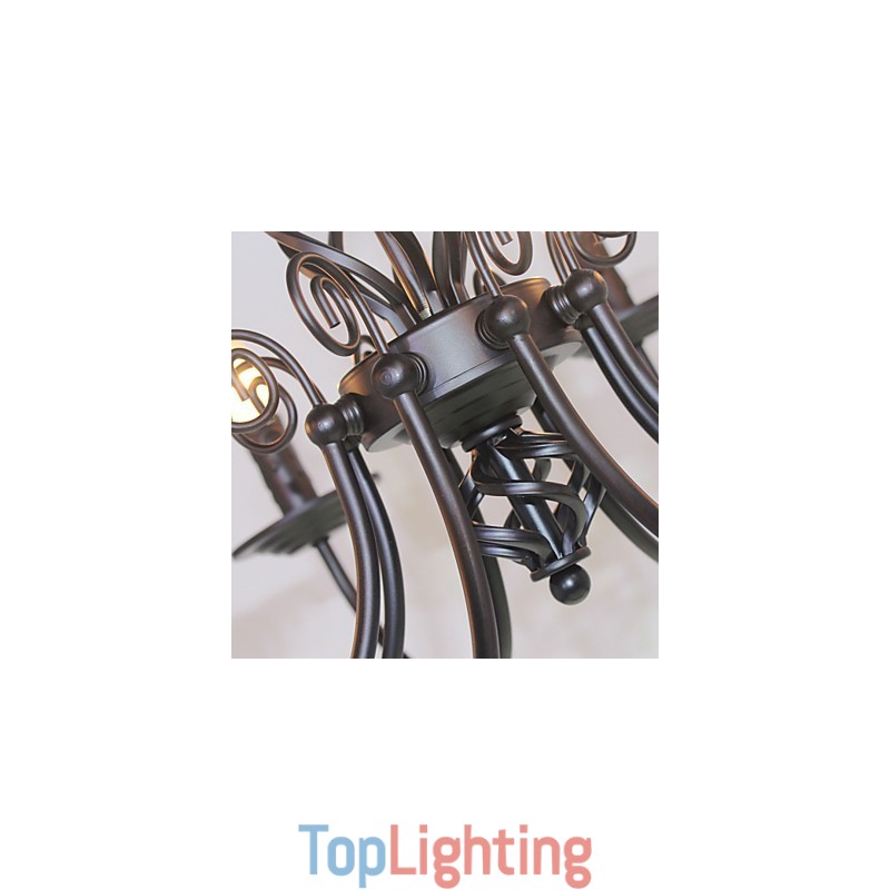 European Simple Iron Lamp Candle Lamp 8 Chandelier
