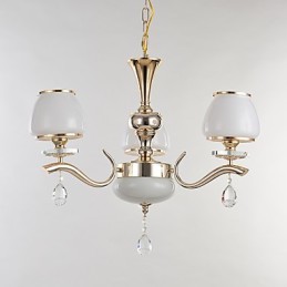 Modern Contemporary Electroplated Feature for Crystal Metal Chandelier
