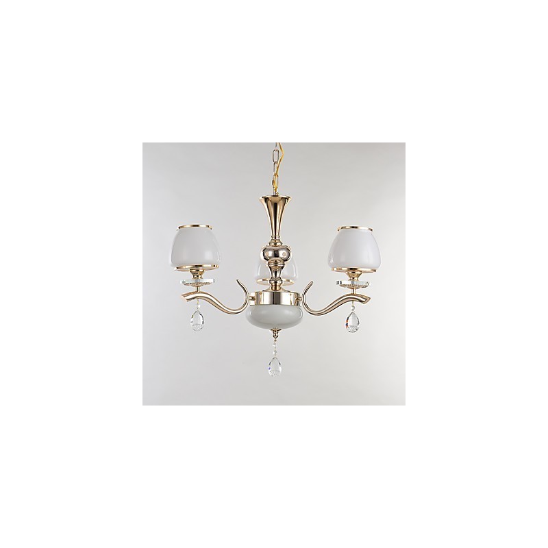 Modern Contemporary Electroplated Feature for Crystal Metal Chandelier