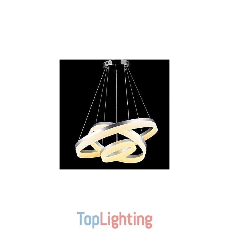 Round Chandelier Lights Lighting Modern Acrylic Lamps Luxurious Three Rings Ceiling Light Fixtures