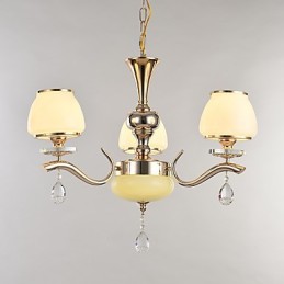 Modern Contemporary Electroplated Feature for Crystal Metal Chandelier