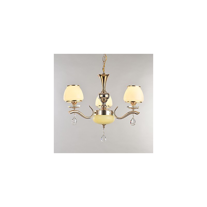 Modern Contemporary Electroplated Feature for Crystal Metal Chandelier