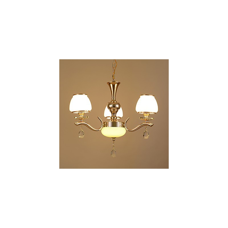 Modern Contemporary Electroplated Feature for Crystal Metal Chandelier