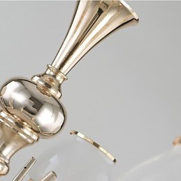 Modern Contemporary Electroplated Feature for Crystal Metal Chandelier