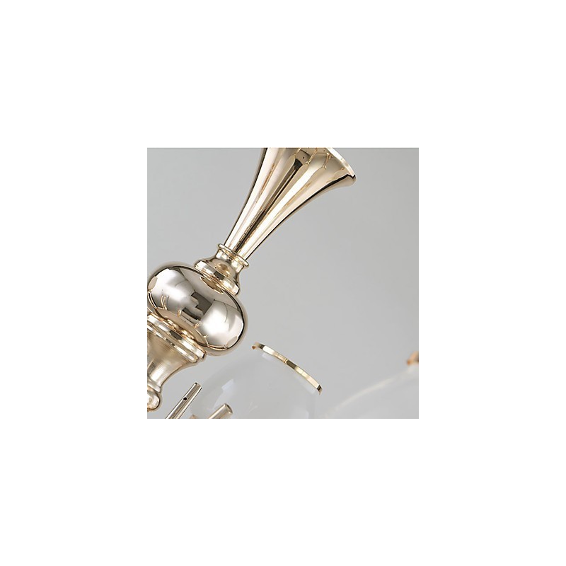 Modern Contemporary Electroplated Feature for Crystal Metal Chandelier