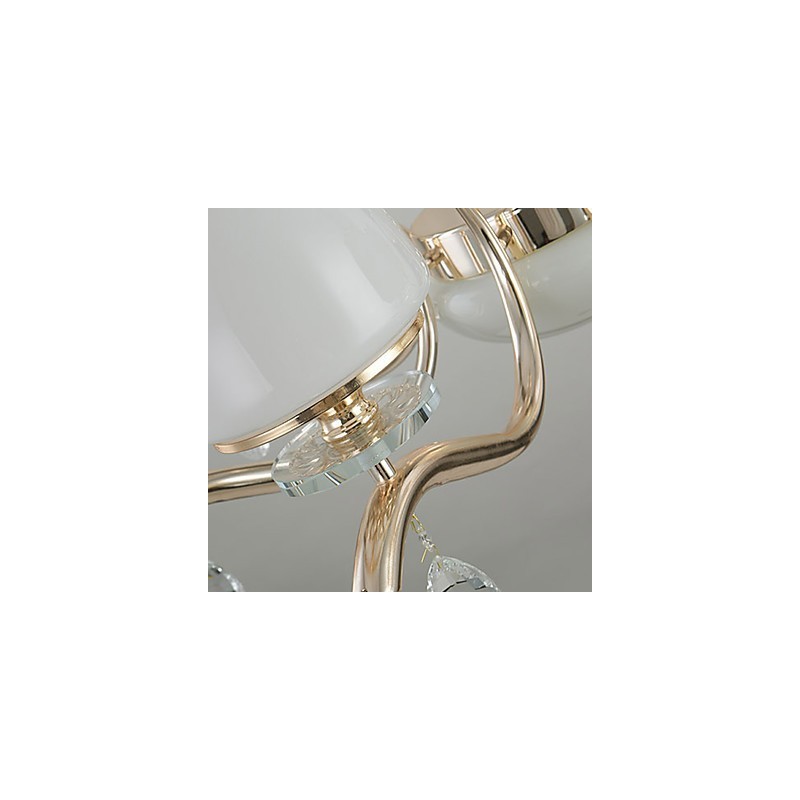 Modern Contemporary Electroplated Feature for Crystal Metal Chandelier