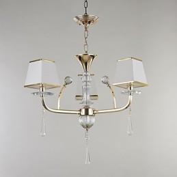 Modern Contemporary Electroplated Feature for Crystal Metal Chandelier