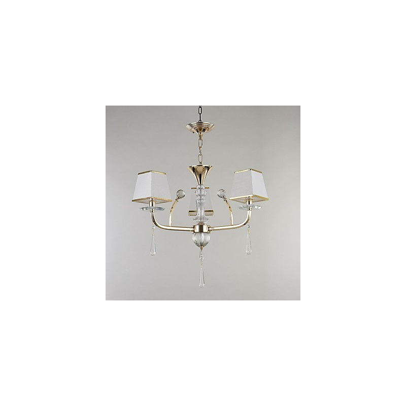 Modern Contemporary Electroplated Feature for Crystal Metal Chandelier
