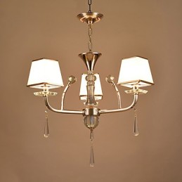 Modern Contemporary Electroplated Feature for Crystal Metal Chandelier