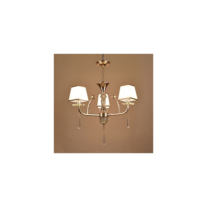 Modern Contemporary Electroplated Feature for Crystal Metal Chandelier
