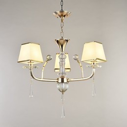 Modern Contemporary Electroplated Feature for Crystal Metal Chandelier
