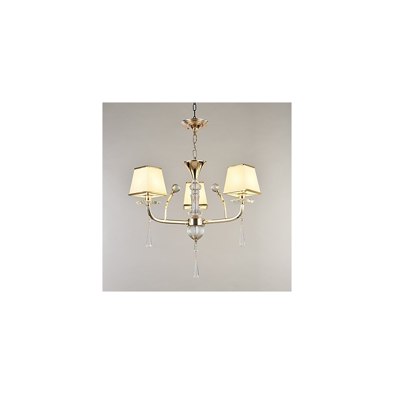 Modern Contemporary Electroplated Feature for Crystal Metal Chandelier